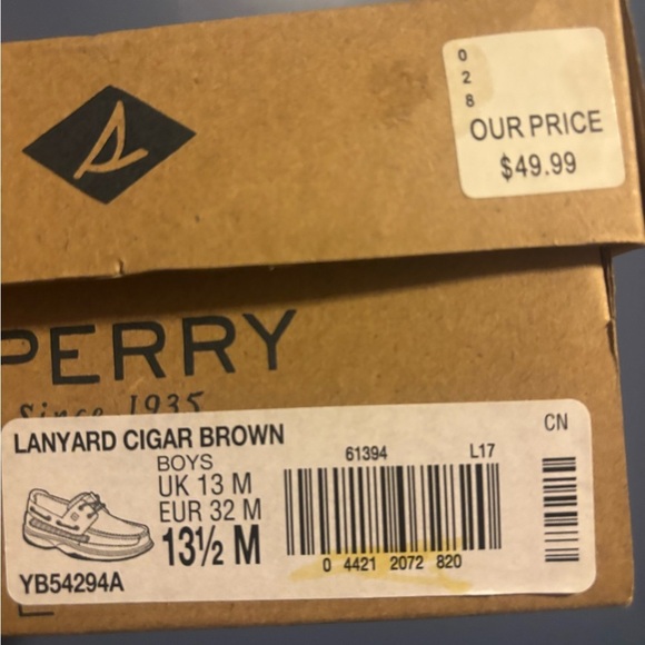 Boys Sperry Lanyard Cigar Brown Size 13.5 M - Picture 5 of 5
